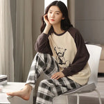 Autumn-Winter Cotton Pajama Set – Cozy and Cute Homewear for Relaxation