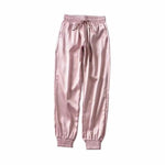 High Waist Satin Jogger Pants - Alt Style Clothing