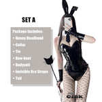 Cosplay Bunny Costume PU Leather One Piece Bodysuit - Alt Style Clothing