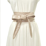 Lace-Up Bowknot Wide Waist Belt – Stylish Accent for Any Outfit