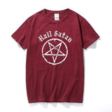 Hail Satan T-Shirt Pentagram rock goth unholy satanic - Alt Style Clothing