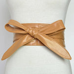 Lace-Up Bowknot Wide Waist Belt – Stylish Accent for Any Outfit