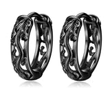 Punk Rock Skull Stainless Steel Hoop Earrings