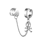 Stainless Steel Skull Drop Earrings