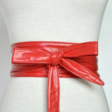 Lace-Up Bowknot Wide Waist Belt – Stylish Accent for Any Outfit