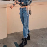 High Waisted Chain Jeans - Featuring a Cross Chain and Hollow Out Design for a Sexy and Elegant Look