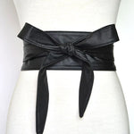 Lace-Up Bowknot Wide Waist Belt – Stylish Accent for Any Outfit