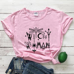 Gothic Witchy Woman Short Sleeve T-Shirt – O-Neck Casual Tee