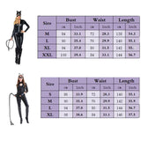 Cat Women Cosplay Costumes Sexy Black Synthetic Leather Catsuit