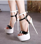 Ankle Strap Heels Platform Sandals Party Shoes - Alt Style Clothing