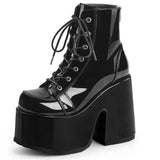Gothic Style Extreme High Block Heels - Alt Style Clothing