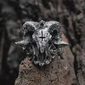 Inverted Pentagram Satanic Necklace - Embrace the Dark Power of Baphomet and Demon Skulls