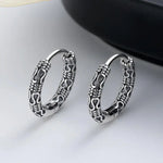 Punk Rock Skull Stainless Steel Hoop Earrings