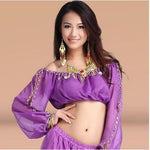 crystal cotton and mesh belly dance top - Alt Style Clothing