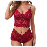 Sexy Lingerie Underwear Bra and Shorts Solid Lace - Alt Style Clothing