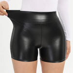 High Waist PU Leather Mini Shorts - Club Style Skinny Fit