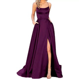 Velvet One Shoulder Formal Party Gown Long Maxi Dress - Alt Style Clothing