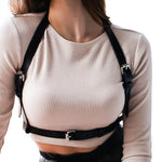 Faux Leather Harness Strap Belts Cage Sculpting Harness Goth - Alt Style Clothing