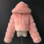 High-End Fox Fur Leather Coat – Luxury Thick Warm Fur for Ladies