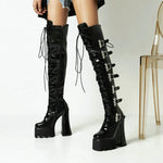 Chunky Heel Platform Super High Over The Knee Gothic High Boots