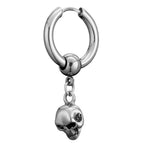 Stainless Steel Skull Drop Earrings