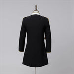 Vintage Steampunk Long Blazer Jacket - Full Sleeve Single Button Blazer