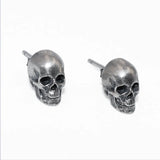 Skull Earrings Retro Silver Color Skeleton Goth Punk Dark Party