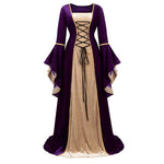 Renaissance Irish Deluxe Velvet Dress Victorian Medieval Long Dress - Alt Style Clothing