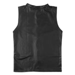 Soft Leather Sleeveless Shirts Shaping Stretch Tank Top - Alt Style Clothing