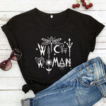 Gothic Witchy Woman Short Sleeve T-Shirt – O-Neck Casual Tee