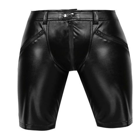 Leather Mid-Length Shorts - Perfect for Clubwear and a Sleek, Sexy Look