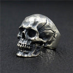 Vintage Zinc Alloy Rock Roll Gothic Skull Ring - Alt Style Clothing