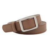 Double Ring Circle Button Belt Leisure Leather Belt