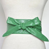 Lace-Up Bowknot Wide Waist Belt – Stylish Accent for Any Outfit