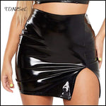 Leather Pleated Bodycon Folds Pencil Skirt - Alt Style Clothing
