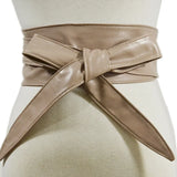 Lace-Up Bowknot Wide Waist Belt – Stylish Accent for Any Outfit