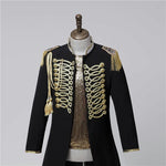 Vintage Steampunk Long Blazer Jacket - Full Sleeve Single Button Blazer