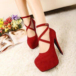 Super High Heel Pointed Toe Stiletto Dress Pumps – Elegant Buckle Strap Design