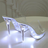 ladies slippers luminous high heels - Alt Style Clothing