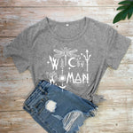 Gothic Witchy Woman Short Sleeve T-Shirt – O-Neck Casual Tee