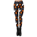 Gothic Print High-Waisted Fitness Leggings – Perfect for Workouts