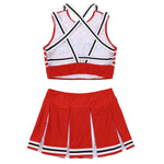 Crop Top with Mini Pleated Skirt Cheerleader Costume Set - Alt Style Clothing