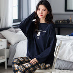 Autumn-Winter Cotton Pajama Set – Cozy and Cute Homewear for Relaxation