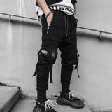 Men Casual Gothic Pocket Male Trousers Sweatpants