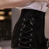 Bandage Zipper Club-wear Denim Hipster Shorts - Alt Style Clothing