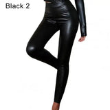 Casual High Neck Long Sleeve PU Leather Top – Short Style