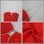 Sheath Bandage Sleeveless Strapless Mini Ladies Party Club Dress - Alt Style Clothing
