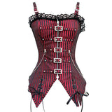 Lace Low-cut Zip Sling vest Gothic Style Slimming Corselet