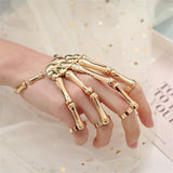 Unique Punk Skeleton Hand Bone Versatile Five Finger Ring - Alt Style Clothing