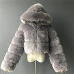 High-End Fox Fur Leather Coat – Luxury Thick Warm Fur for Ladies